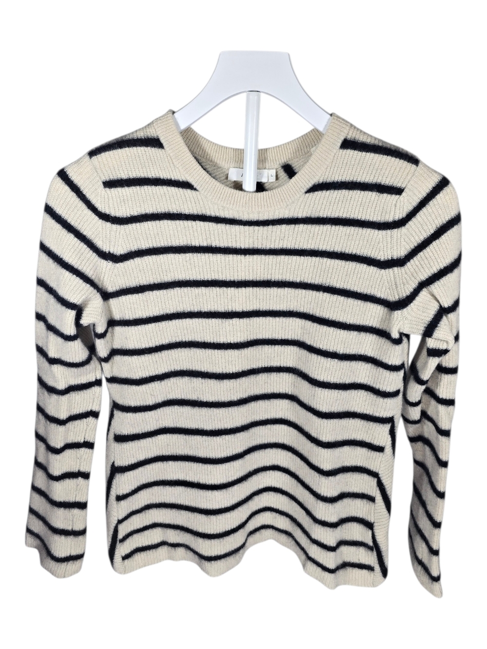 A.L.C. 100% Cashmere Ribbed Cross Back Tula Sweater